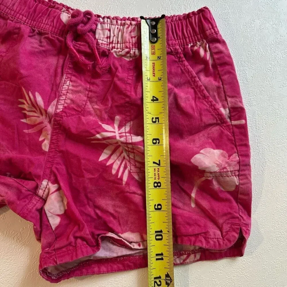 GAP Kids Girls XL Pink Floral Hawaiian Print Shorts Elastic Waist
